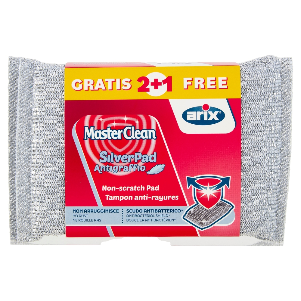 MasterClean SilverPad Antigraffio 2 pz + 1 Gratis